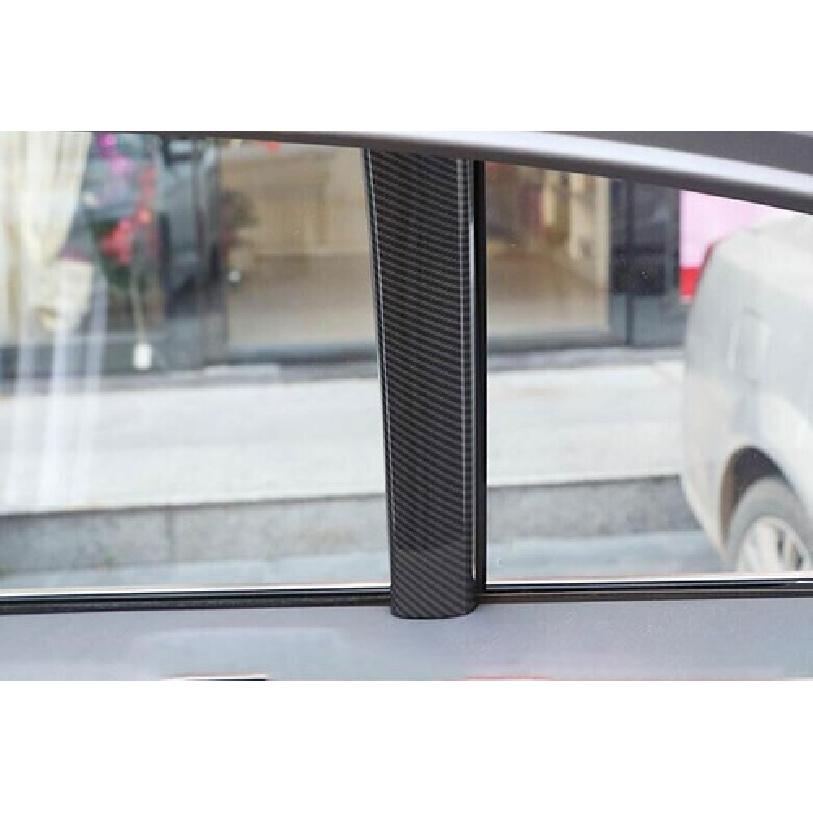 For BMW 5 Series 2018- ABS Carbon Fiber Inner Window C Pillar Cover Trim 2X