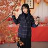 Deformation policy large size women's clothing mm autumn and winter new suit collar plaid woolen coat woolen coat
