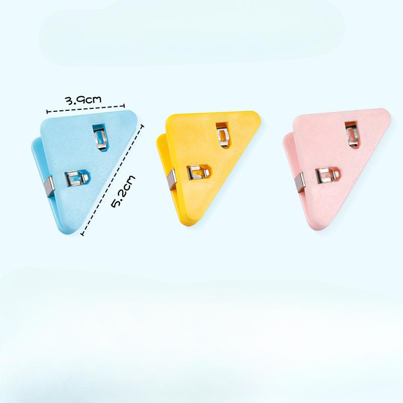 Kawaii 5pcs Triangle Corner Clips File Paper Clips File Index Photo Clamp Page Holder Korean Stationery Office Desk Organizer
