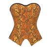 Women's Sexy Vintage Color Underwire Push-up Bustier Shapewear with Zipper and Boning