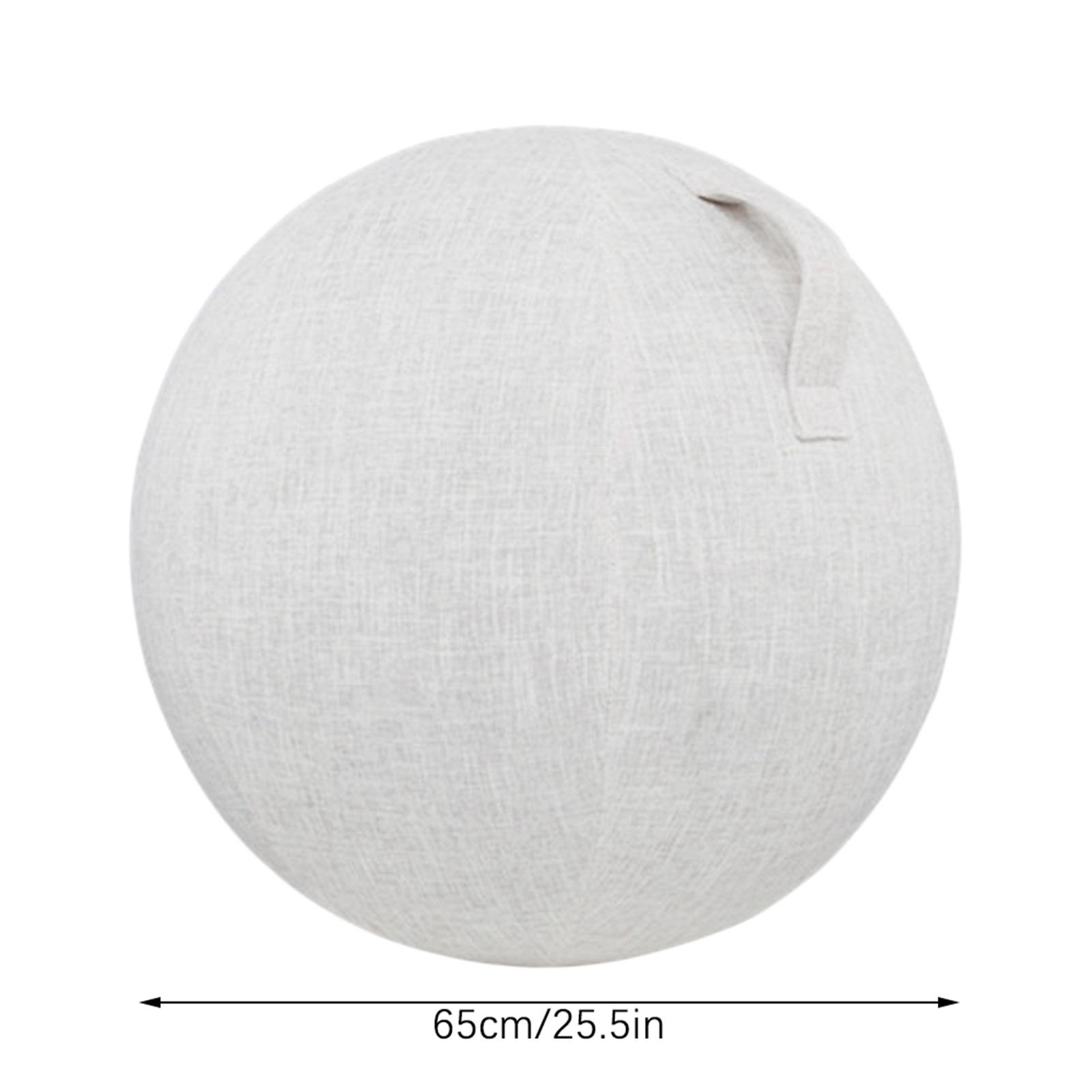 

55cm 65cm 75cm Cotton+Linen Protective Yoga Ball Cover Exercise Ball Protection Skin Wrap Accessory бежевий
