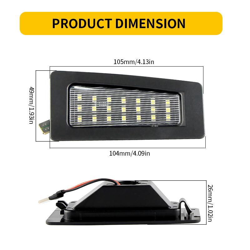 2PCS LED Number Plate Lamp For Mazda CX-3 2016-up 3 Axela BM/BN 2013-2018 3 (Gen3) 2014-2018 White License Plate Light Assembly