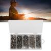 210Pcs/lot 8 Shape Fishing Swivels Bearing Solid Rings Rolling Metal Fishing Connector