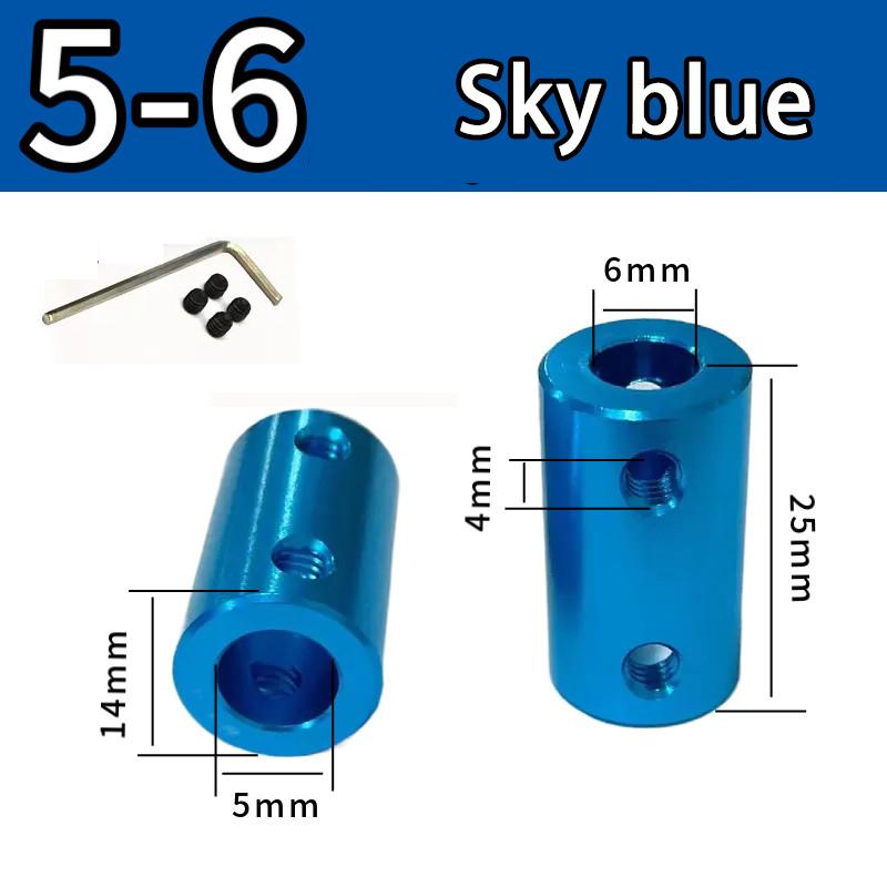 Burgundy/Sky Blue/Royal Blue Aluminum Alloy Colored Coupling Length:25mm Specification:3~10 Full Series Rigid Coupling Set Screw