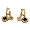 High-end Four-leaf Clover Earrings Fashionable Versatile and Luxurious for Everyday Wear