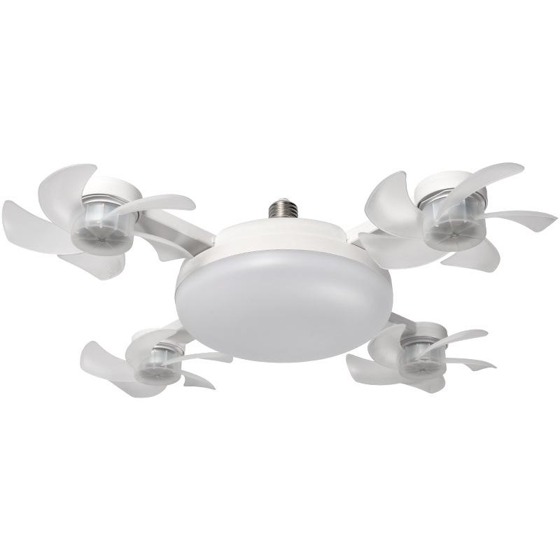 Integrated LED Ceiling Fan Light with E27 Screw for Restaurants and Homes