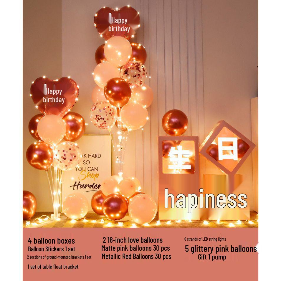 Luminous Happy Birthday Balloons for Adult & Baby Parties - Boys & Girls First Birthday Decoration