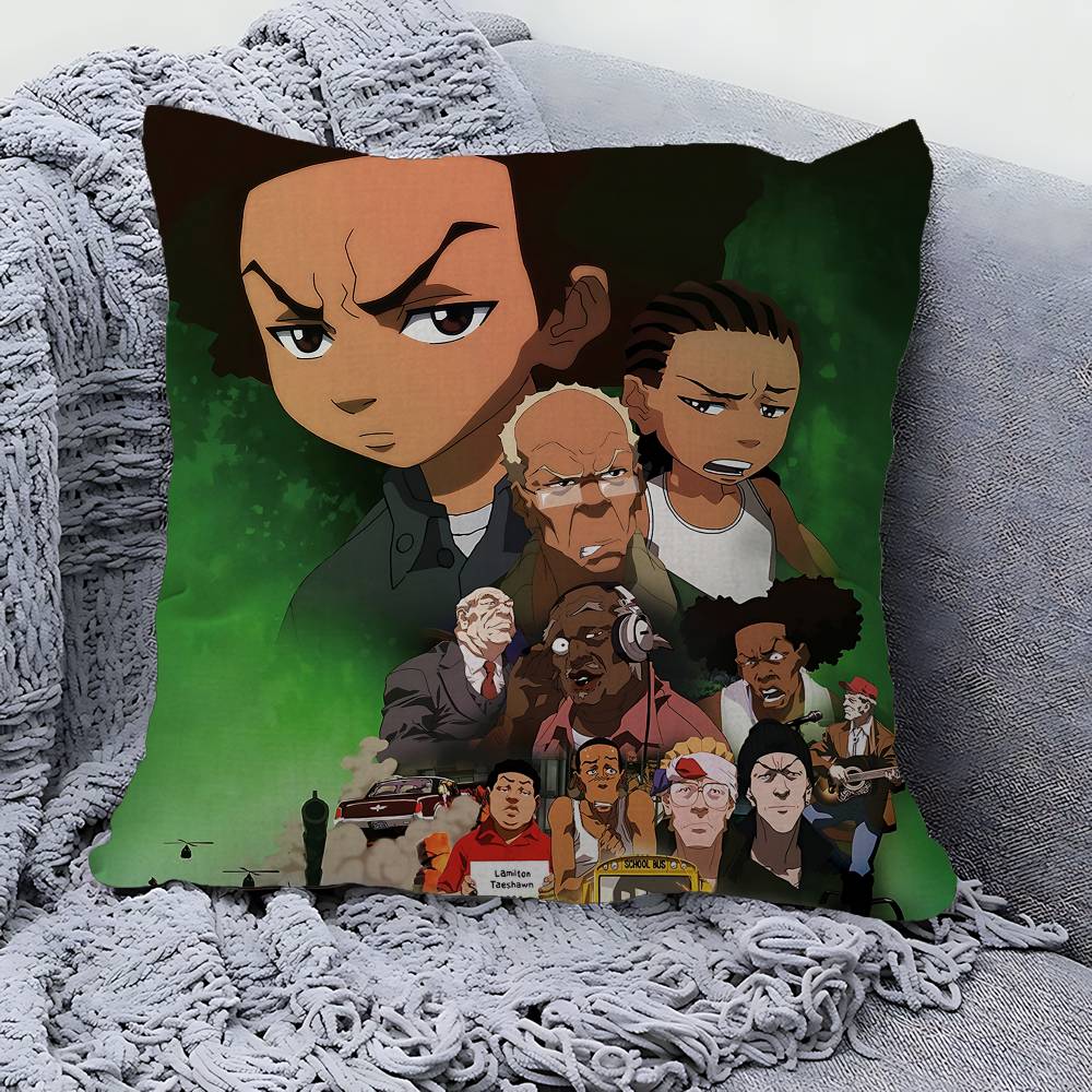 B-Boondocks Cartoon Pillowcase Toon Gift Cushion Cover Bedroom Home Sofa Chair Seat Decor Pillow Case