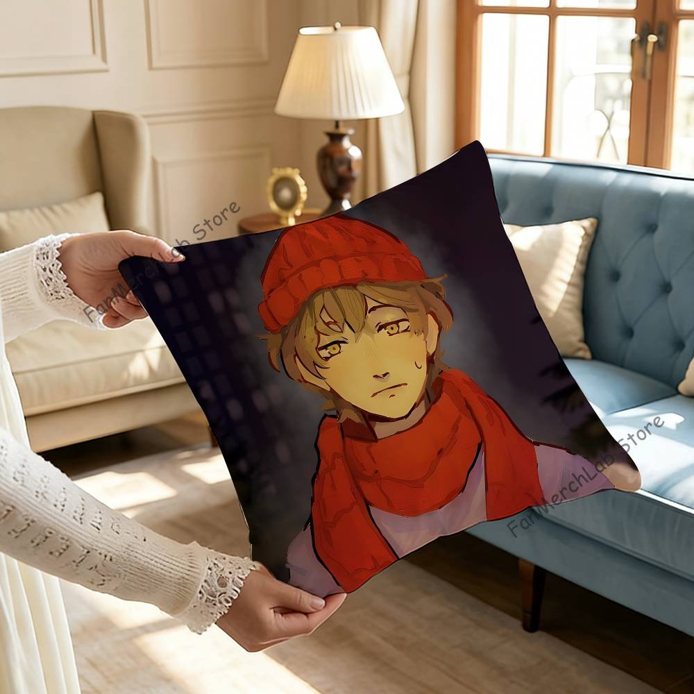 The PPromiseS of HHope Pillow Case Plush Fabric Soft Pillowcase Double Sided Print Sofa Cushion Cover Throw