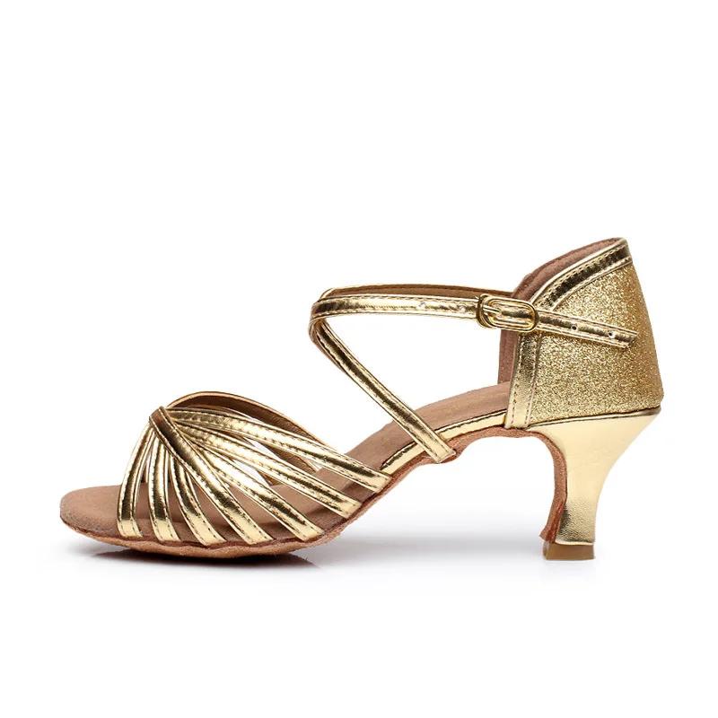 

Professional Silver Gold Salsa Dance Shoes For Women Discount Latin Dance Shoes Popular Sexy Salsa Shoes Ladies 5cm/7cm Heel 34