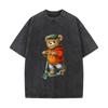 SX-16 MINISO 2026 Summer Vintage Wash  Printed Pure Cotton Shoulder Style Men's and Women's Round Neck Short Sleeved Couple T-shirt