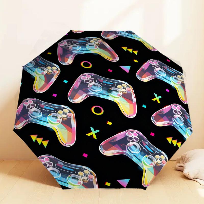 1pc Gamepad Pattern Pattern Umbrella Design Automatic Opening and Closing Umbrella, High-quality Travel Umbrella,  c1128194