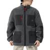 New Balance Men's New Balance Contrasting Colors Pocket Reversible Stand Collar Lamb's Wool Jacket Black AMJ21349-BK