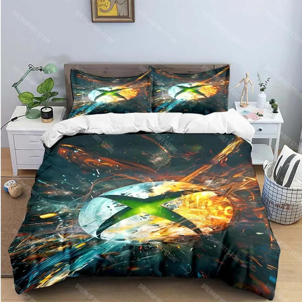 Cool Gamer X-XBox Print Bedding Sets Exquisite Bed Supplies Set Duvet Cover Bed Comforter Set Bedding Set Luxury Gift