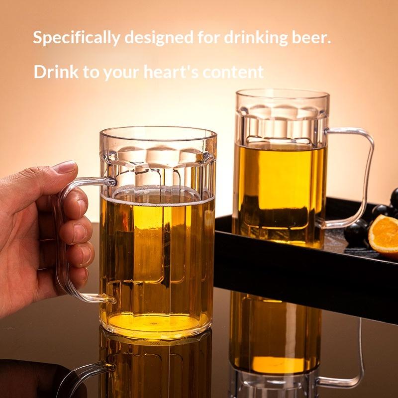 Acrylic Household Drinking Mugs with Handle Suitable for Milk Coffee and Juice