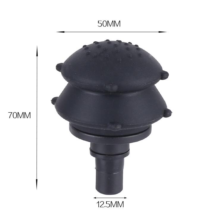 12.5mm Muscle Relaxer Fascia Gun Head: Metal & ABS PP Home Fitness Massage Stick Accessory.