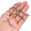 10-20pcs/Lot Bronze Rhodium Gold Color Keychain  Key Chain Key Ring with Screw Eye Pin for Jewelry Making Christmas Gift DIY