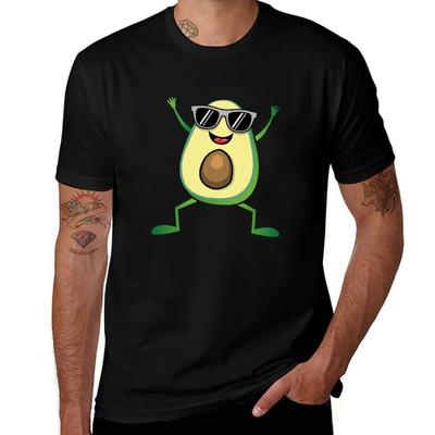 Vegan Food Graphic Guacamole Cute Dancing Avocado TShirt Casual Basic Street Style TShirt