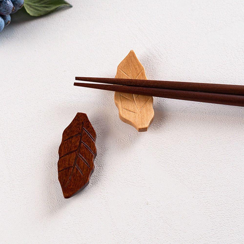 6Pcs Multifunctional Wooden Spoon Chopstick Rest Kitchen Tableware Chopstick Pillow Chopstick Holder