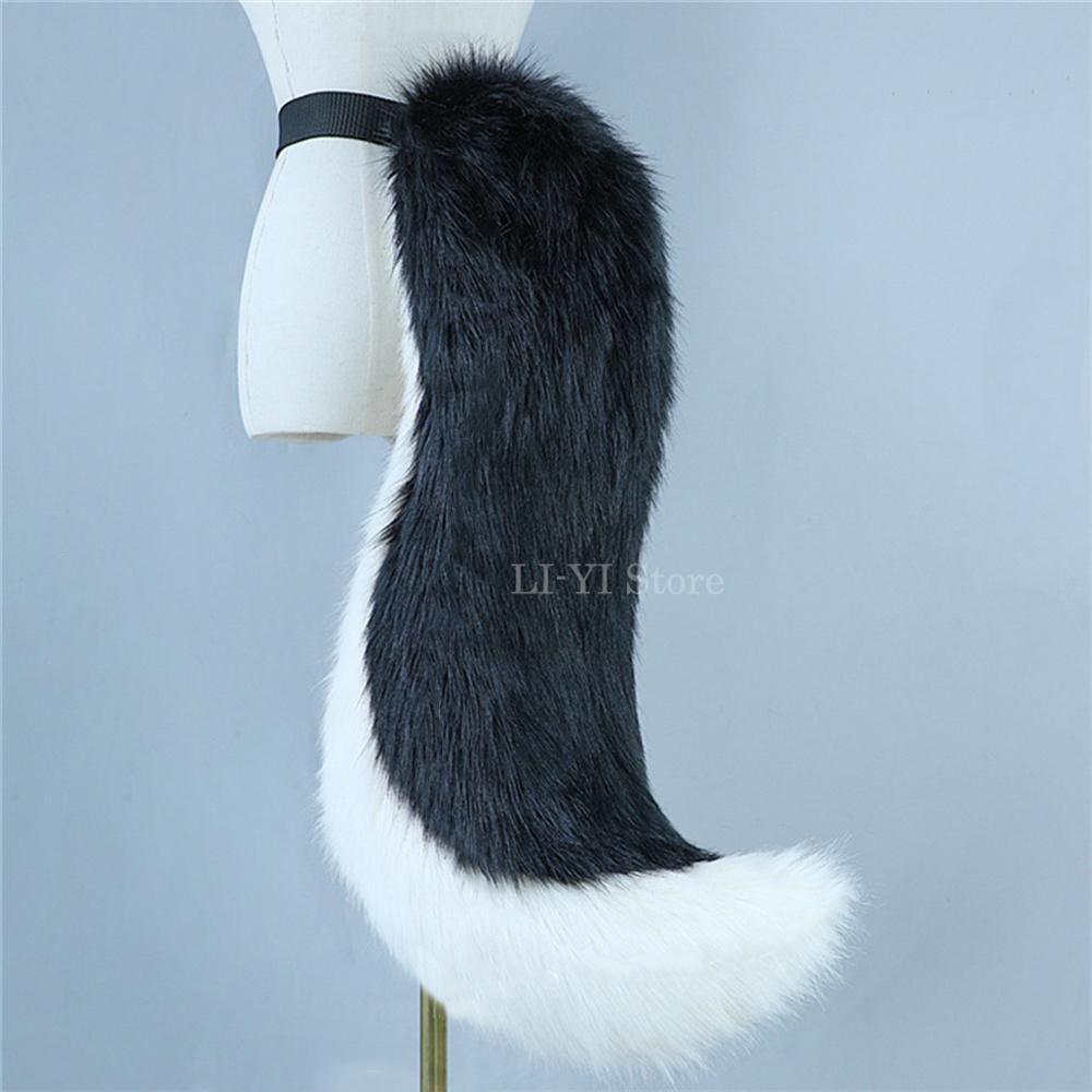 Yiran Sexy Lingerie Unisex 90Cm Large Furry Tail Beast Fox Wolf Shiba Tail Waist Ornament Party Costume Accessories Fancy Dress Plush Anime Cosplay Props 90Cm
