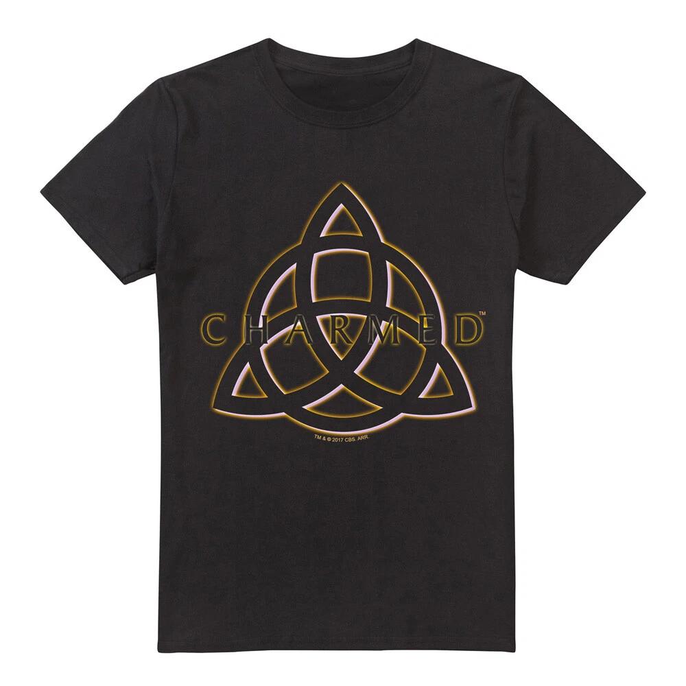 Charmed Triple Linked Logo 100% Cotton T-shirt Mens Tees Top S-2XL, Black 2XL