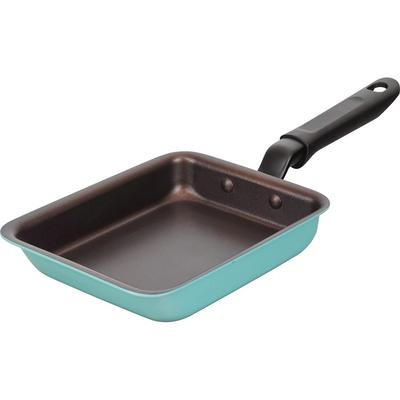 Wahei Freiz Omelette Egg Frying Pan for Fried Eggs and Mint Airy Pan, 13x18cm, Gas-Stove Compatible, Pan, Omelettes, PFOA-Free, Fluoroplastic-Coated,