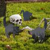 Halloween Horror Cat Acrylic Outdoor Courtyard Decoration Ground Insert Garden Garden Silhouette