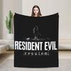 Leon The Chad Kennedy  Resident Evil Requiem Flannel Blanket Winter  Super Soft Throw Blanket for Bedspread Sofa Bed Cover