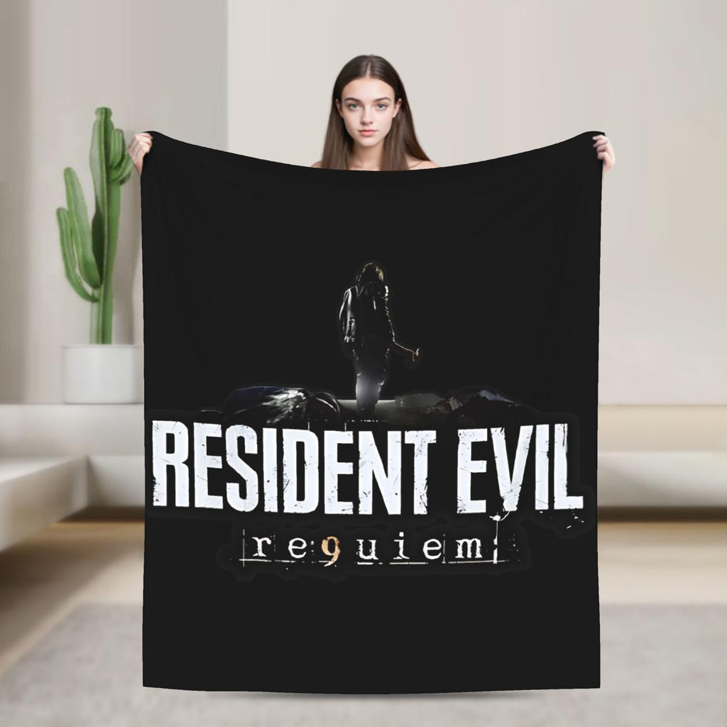 Leon The Chad Kennedy  Resident Evil Requiem Flannel Blanket Winter  Super Soft Throw Blanket for Bedspread Sofa Bed Cover