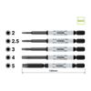 FARSETT Skrueboringsbit Hazucell-serien Hazucell sekskantbitssett med 5 motsatte bredder 2/2,5/3/4/5 x 100 mm HZ5P-01