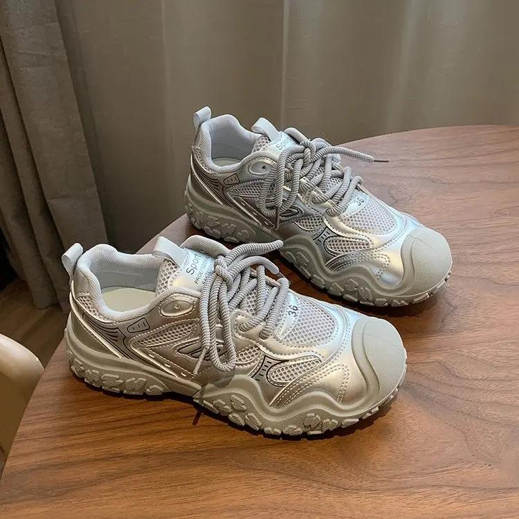 Fashion 2024 New High Appearance Foreign Style Comfortable Non-slip Breathable Sports Wear-resistant Women's Shoes Zapatillas De Mujer