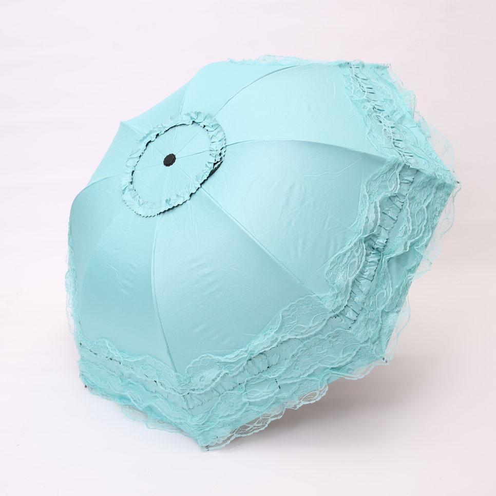 Five-Layer Floral Lace Sun Protection Umbrella - Folding Dual-Use for Sun and Rain