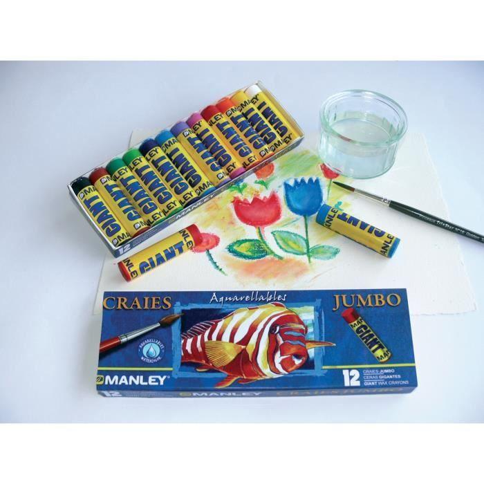 Pastel Craie aquarellable extra large 12 pièces - Oz international Multicolore - Assort.