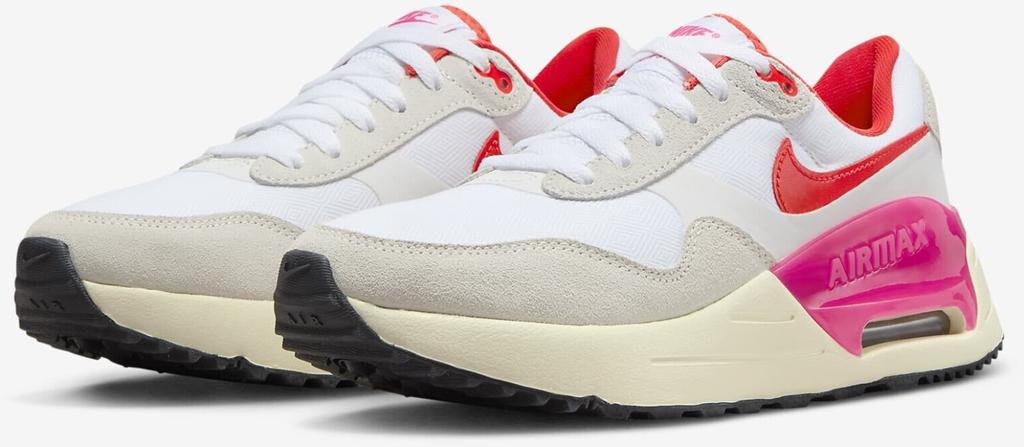 Sneakers Nike Air Max System Women White/summit White/coconut Milk/bright Crimson