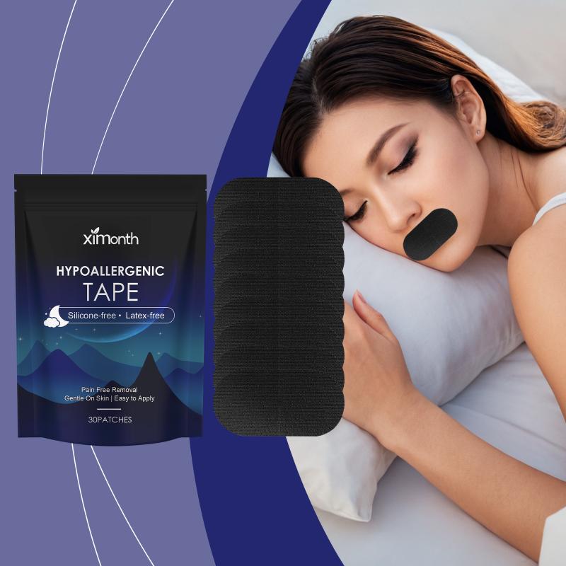 Anti Snoring Mouth Tape & Nose Breathing Sticker Night Sleeping Mouth Breath Improvement Patch Reduce Dry Mouth Promote