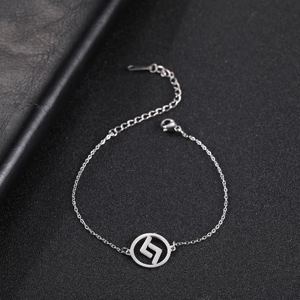 My Shape 24 Viking Runes Odin Stainless Steel Bracelet Adjustable Nordic Small Charm Cuff Bangle Jewelry Gifts for Women Female