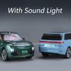 1/24 LI L9 Toy Car Models Alloy Diecast Simulation with Sound Light Pull Back Model Car Toys for Boys Birthday Collectible Gifts