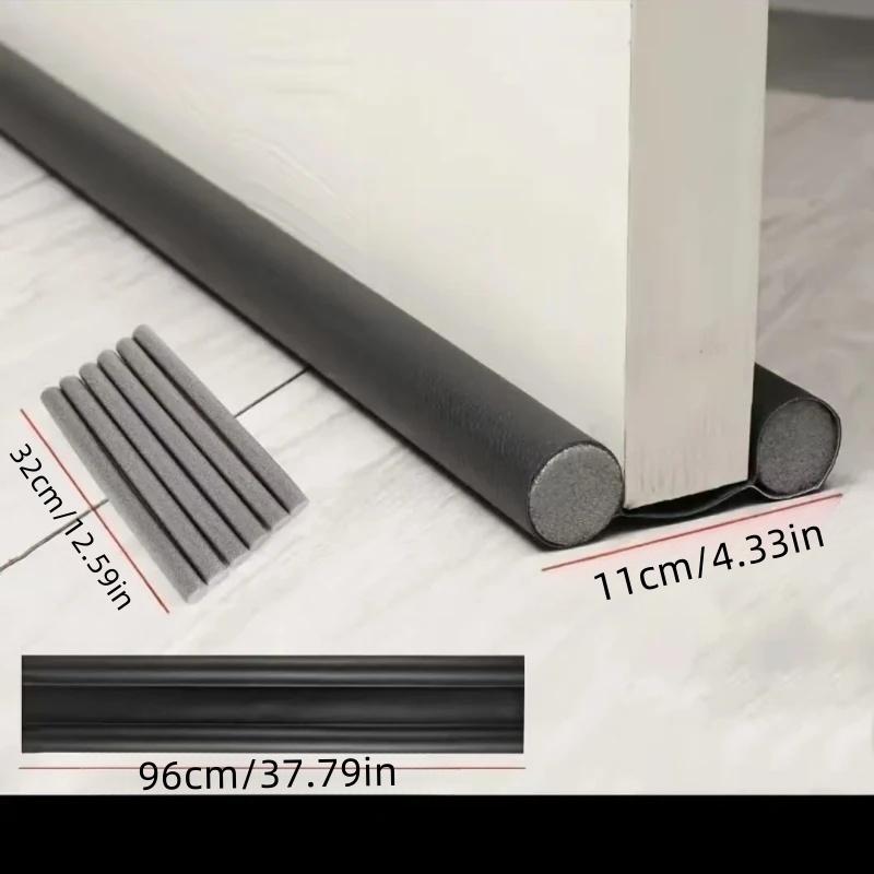 1x Windproof Seal Strip Draught Excluder Stopper Door Bottom Guard Double Protector Doorstop Dustproof Blocker Sealer Soundproof