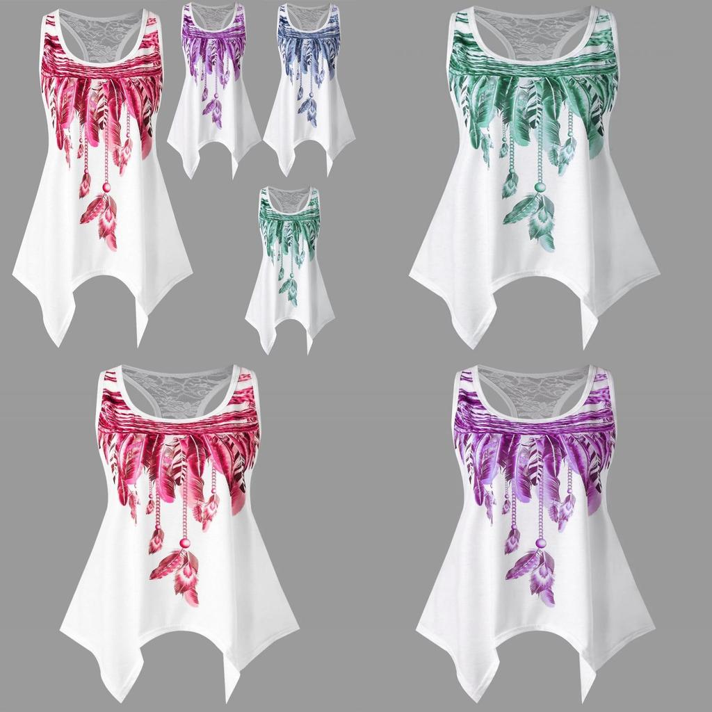 Premium Quality Tank Tops Sexy Women Sleeveless Crop Tops With Cotton Print Lace