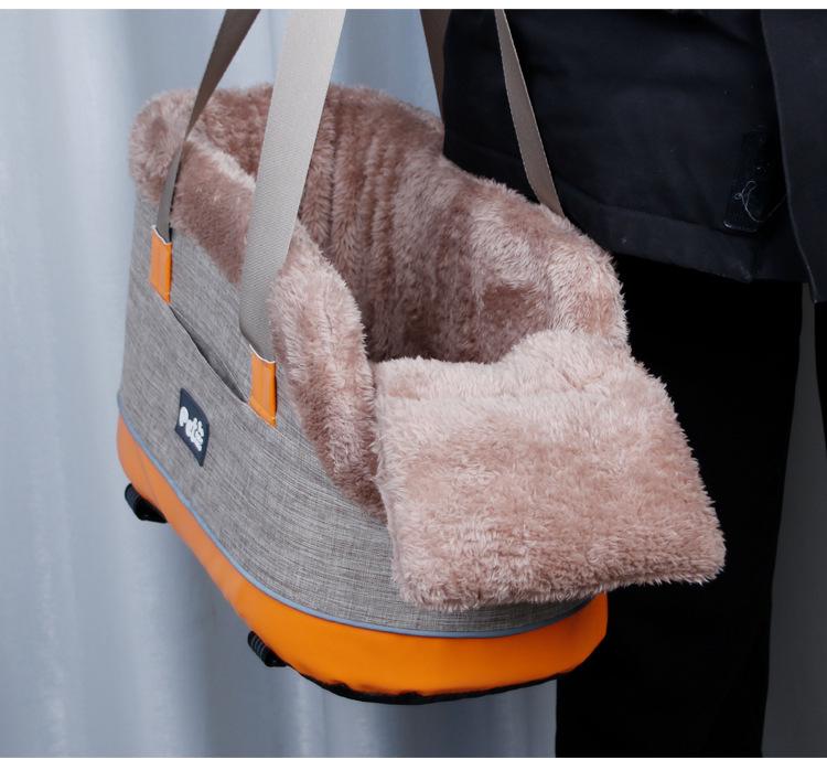 Pet Car Seat Cushion: Portable Safety Nest for Cats and Small Dogs