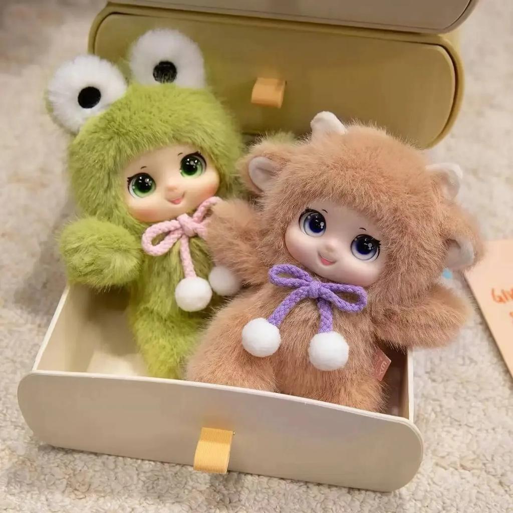 .18Cm Cute Family Cute Vinyl Doll Rose Red Bear Pendant Plush Yellow Sheep Bag Pendant Birthday Present For Girlfriend