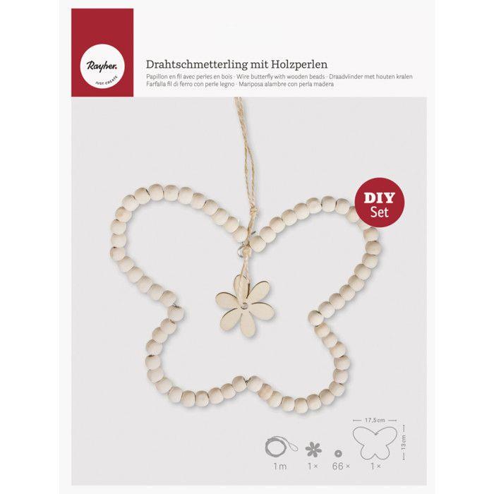 Kit: Tassels and Thread. Wooden Beads, 17.5x13cm, for Hanging,