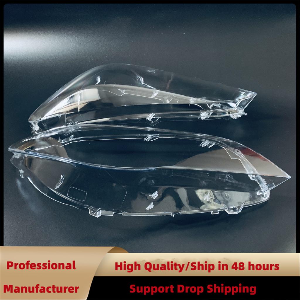 1Pair Front Headlight Lens Cover For BMW F01 F02 740i 740Li 750i 750Li 760i 2009-2015 Clear Headlamp Shell Transparent Lampshade