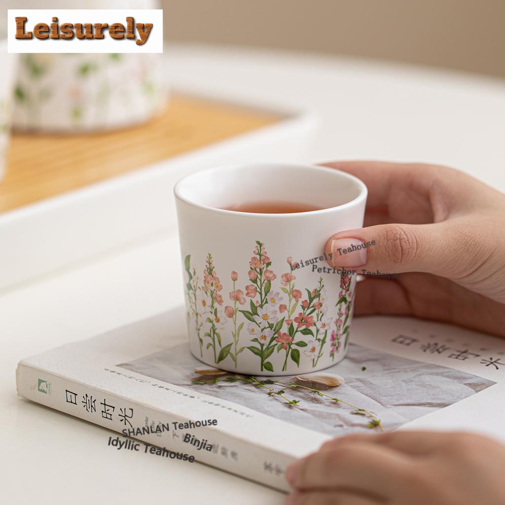 Flower Sea Lifting Handle Tea Set Complete Set Ancient Tea Ceremony Set Teapot and Tea Cup Set Teaware Accessories Decoration