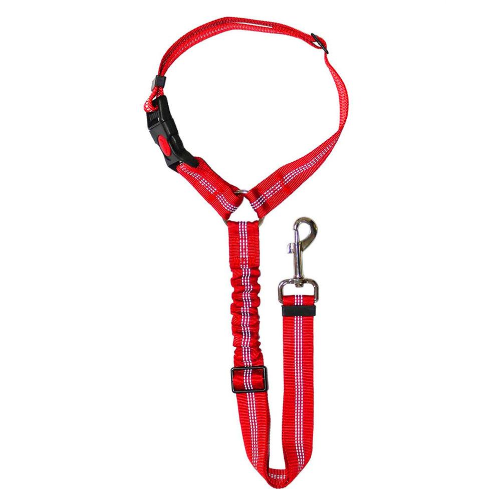 Dog Car Seat Belt Headrest Restraint Seatbelt Adjustable Pet Safety Leads with Reflective Elastic Bungee for Dogs Harness Collar