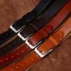 Retro Fashion Simple Versatile Casual Belt Men'S Leather Pin Buckle First Layer Cowhide Men'S Jeans Belt Men'S