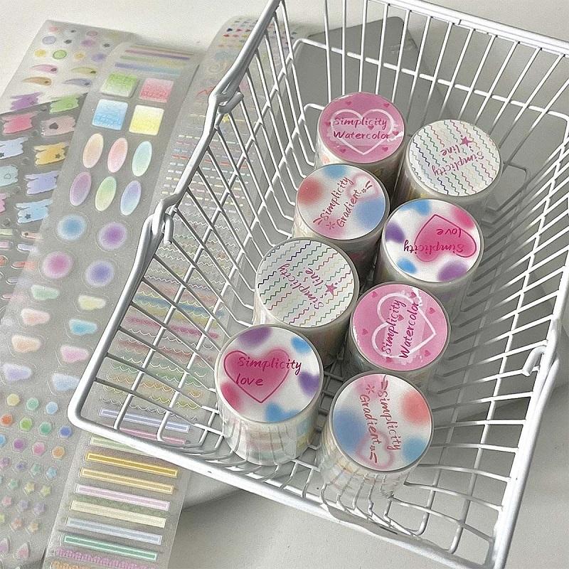 INS Japanese Style Stickers DIY Scrapbook Stickers Vintage School Stationery Decals Phone Case Diary Decorative Stickers