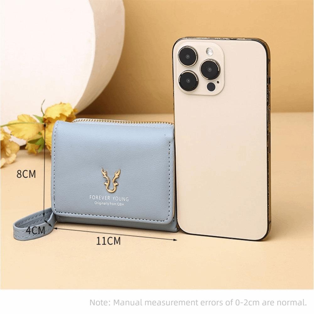 Elegant PU Leather Women's Small Wallet Fold Portable Mini Clutch Multi-Pocket Short Wallets Gift For Ladies