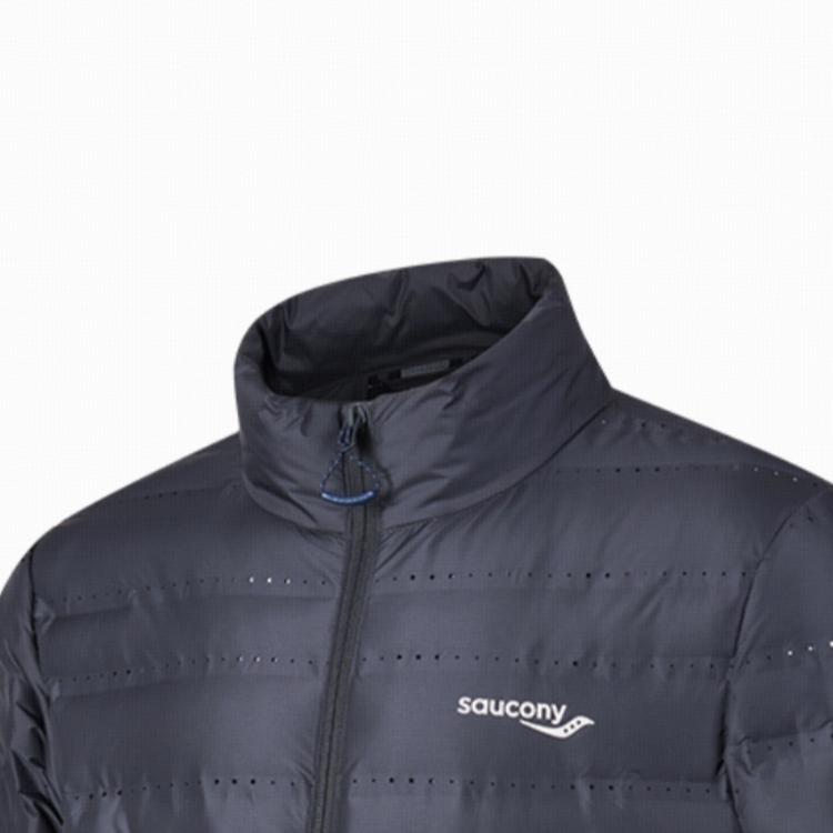 Saucony Stand Collar Long Sleeve Comfortable Cotton Jacket Men Jacket Deep-Blue SC2240023C-DA16