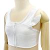 [Fuuka] Kimono Bra, 100% Cotton, Front Zipper, with Padding, for Kimono, Chest Flattening, Front Opening, Plus Sizes, Underwear, White, SMLLL3L Sizes